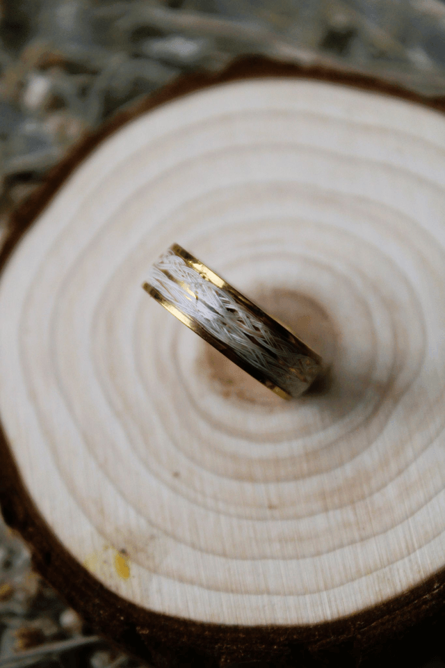 Bague Eden - Crins ou poils inclus en résine